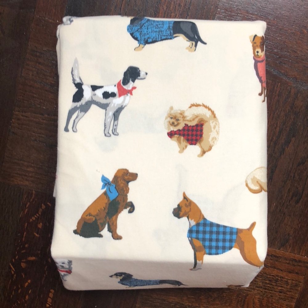 Dog Design Queen Size Flat Sheet, NWOT